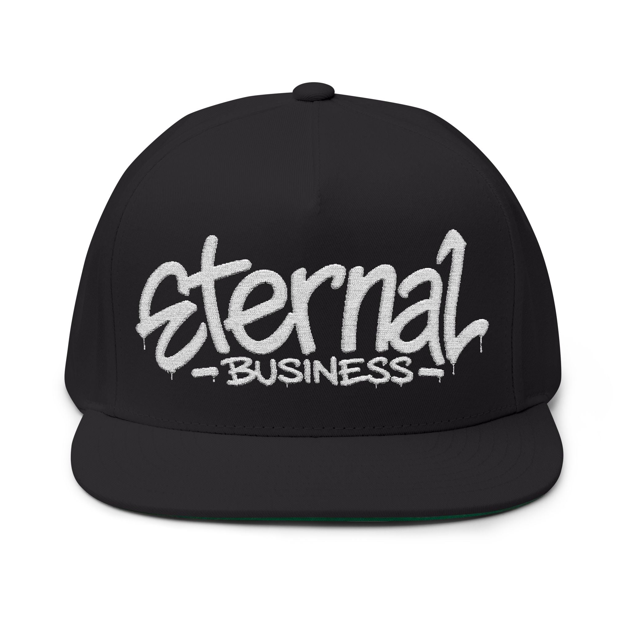 Embroidered Eternal Business Flat Bill Cap