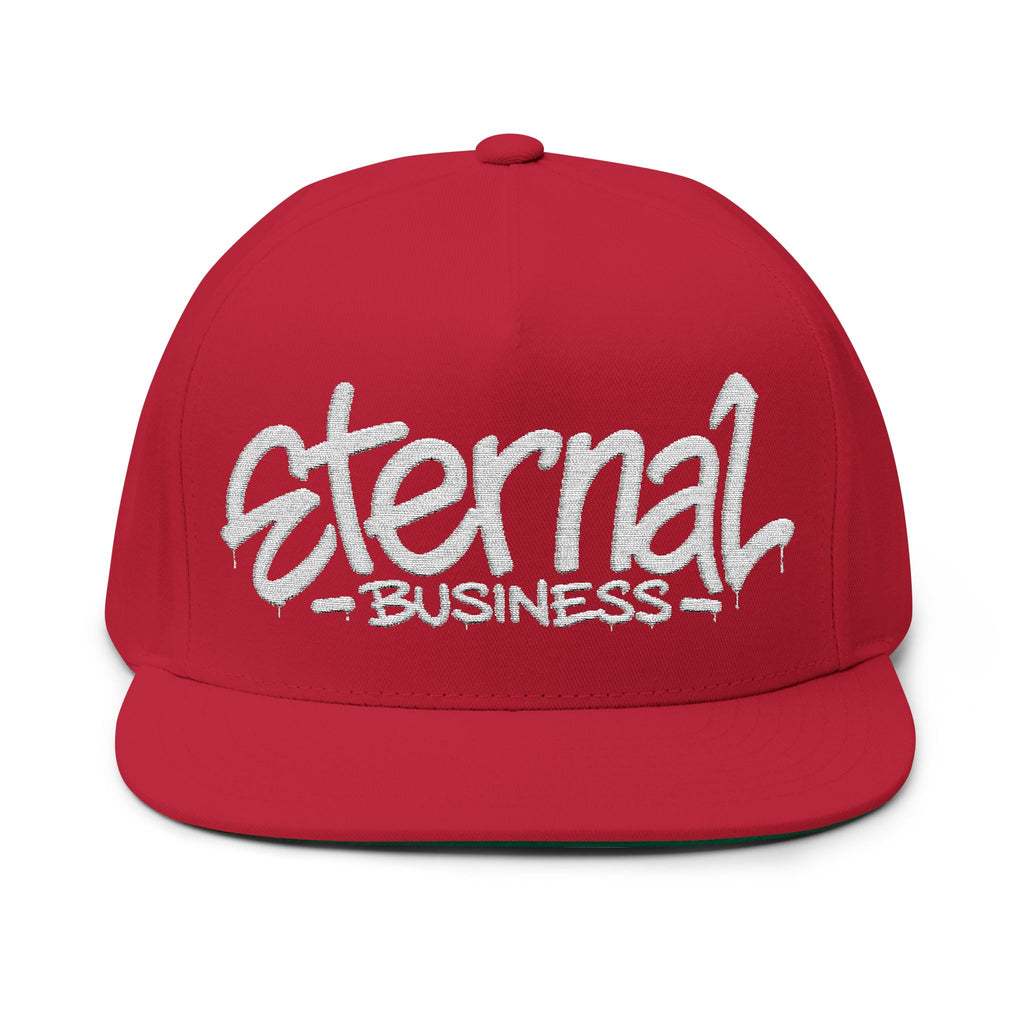 Embroidered Eternal Business Flat Bill Cap