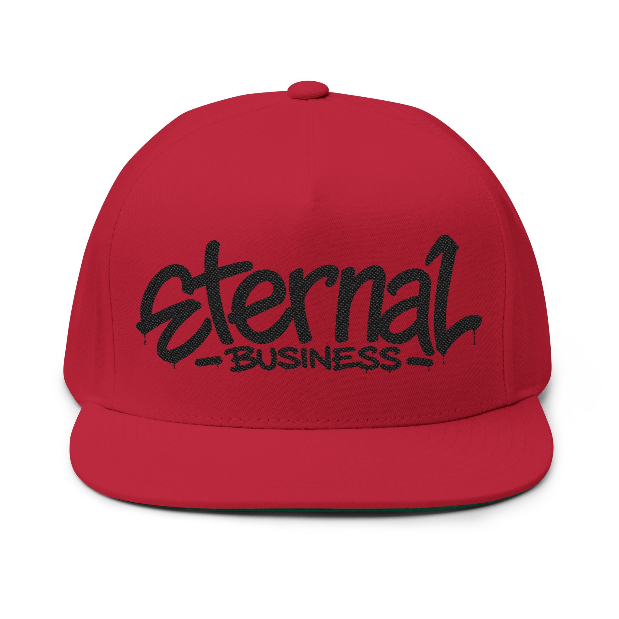 Embroidered Eternal Business Flat Bill Cap