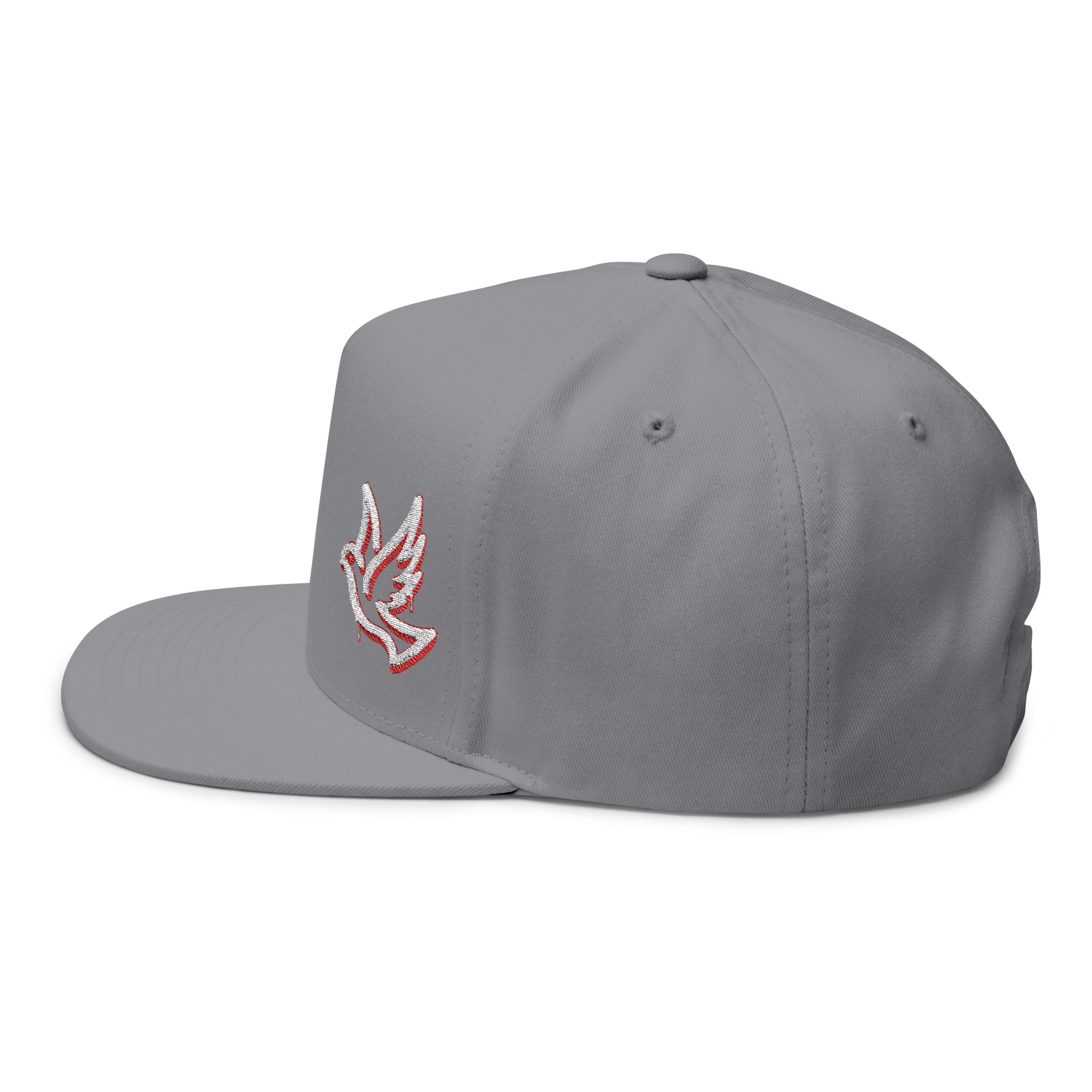 Embroidered Dove Flat Bill Cap